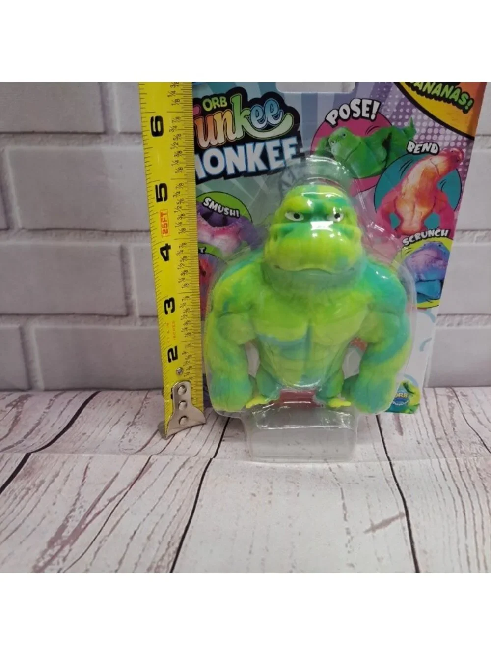 ORB Orginal Funkee Monkee Bendable Novelty Toy‎ Figure Ages 3+ New  Green Fade